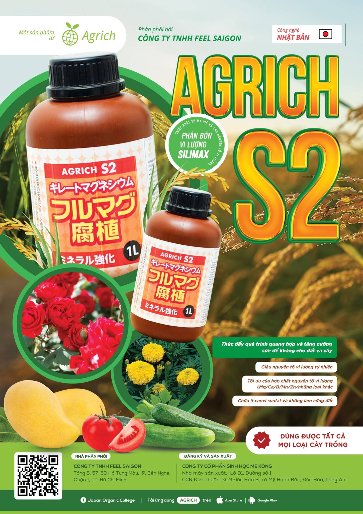 AGRICH S2 – Giúp cây trồng khỏe mạnh,  phát triển tốt