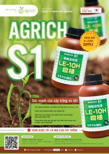 AGRICH S1 – KÍCH THÍCH SINH TRƯỞNG. Cải tạo đất, tăng sức đề kháng cho cây trồng