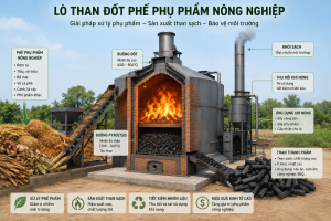 Lò than đốt phế phụ phẩm Nông nghiệp